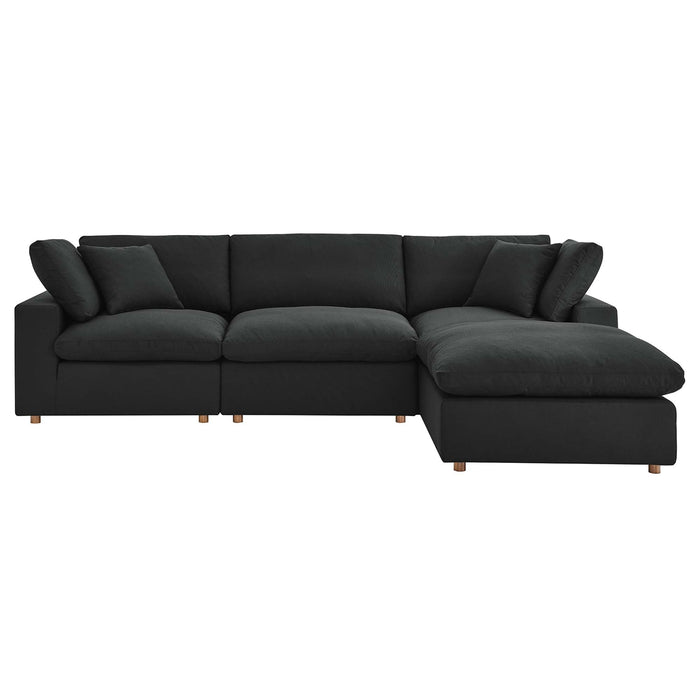 Commix Down Filled Overstuffed 4 Piece Sectional Sofa Set