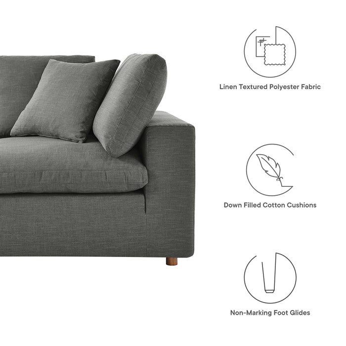 Commix Down Filled Overstuffed 4 Piece Sectional Sofa Set