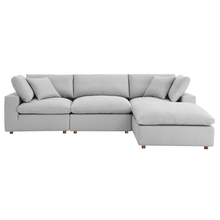 Commix Down Filled Overstuffed 4 Piece Sectional Sofa Set