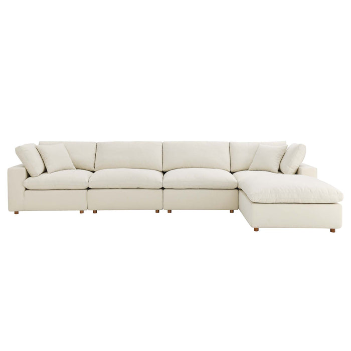 Commix Down Filled Overstuffed 5 Piece Sectional Sofa Set