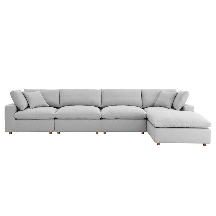 Commix Down Filled Overstuffed 5 Piece Sectional Sofa Set