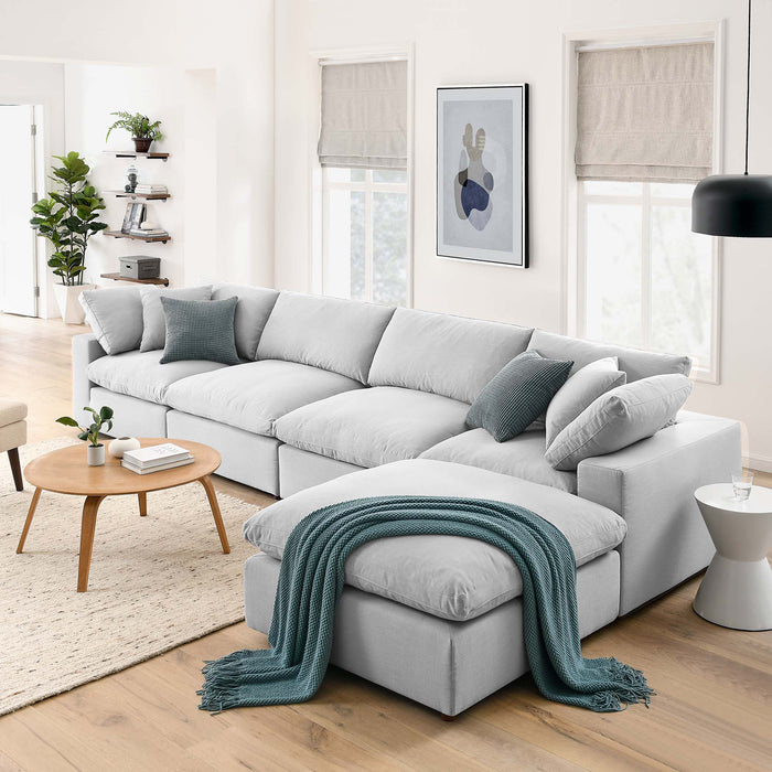 Commix Down Filled Overstuffed 5 Piece Sectional Sofa Set