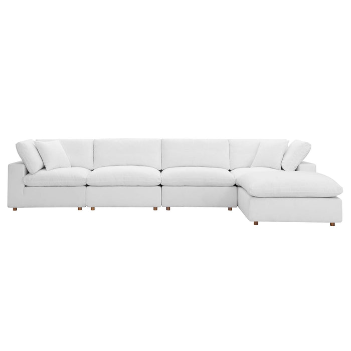 Commix Down Filled Overstuffed 5 Piece Sectional Sofa Set