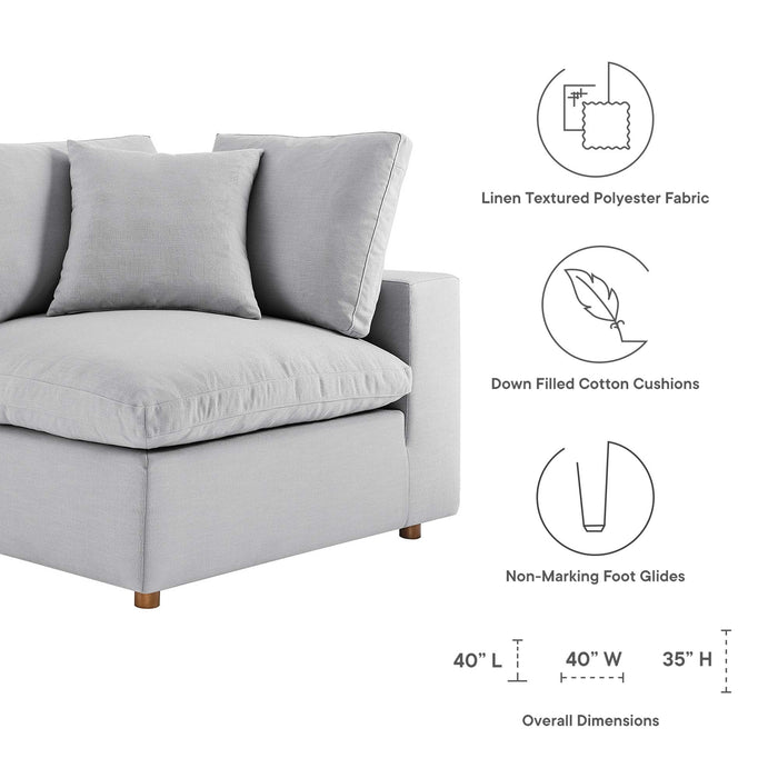 Commix Down Filled Overstuffed 5-Piece Armless Sectional Sofa