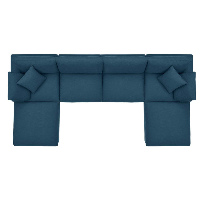 Commix Down Filled Overstuffed 6-Piece Sectional Sofa