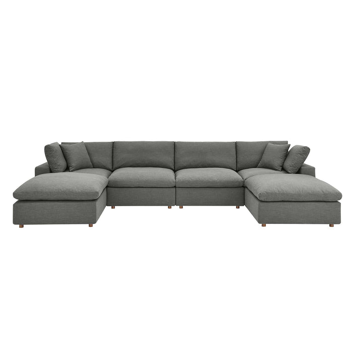 Commix Down Filled Overstuffed 6-Piece Sectional Sofa