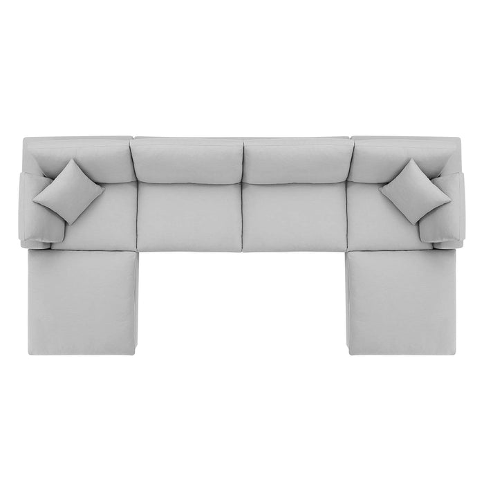 Commix Down Filled Overstuffed 6-Piece Sectional Sofa