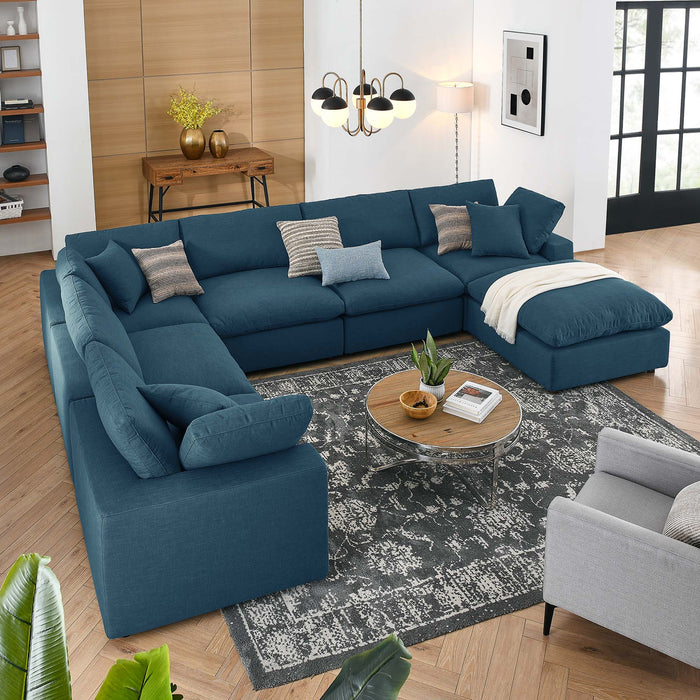 Commix Down Filled Overstuffed 7-Piece Sectional Sofa