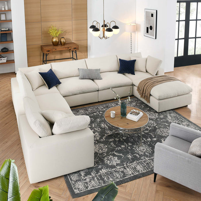 Commix Down Filled Overstuffed 7-Piece Sectional Sofa