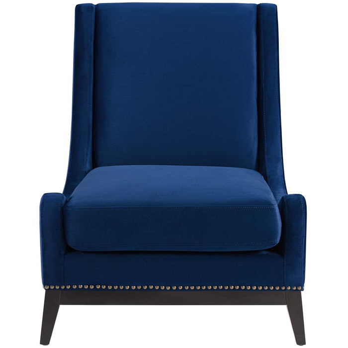 Confident Accent Upholstered Performance Velvet Lounge Chair