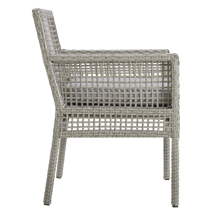 Aura Dining Armchair Outdoor Patio Wicker Rattan Set of 2