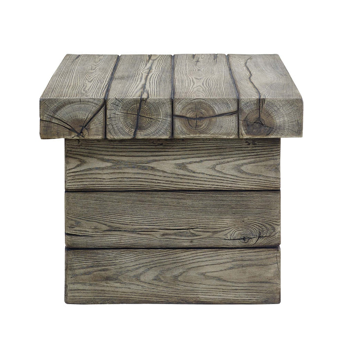 Manteo Rustic Coastal Outdoor Patio Side Table