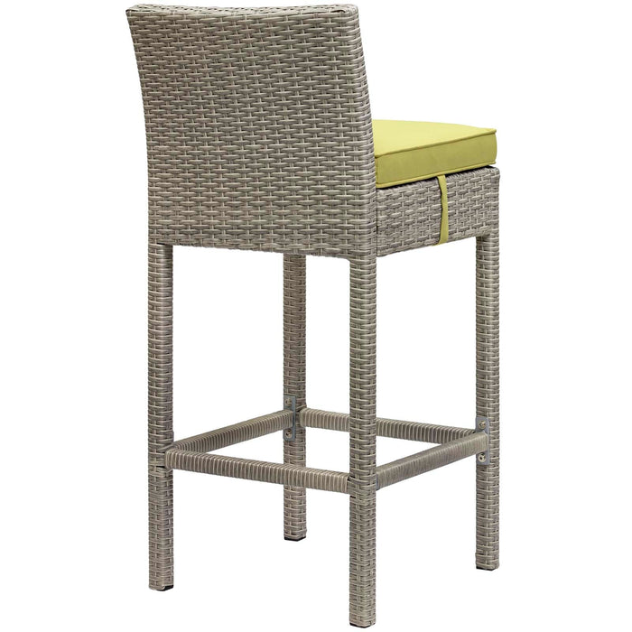 Conduit Outdoor Patio Wicker Rattan Bar Stool Set of 4