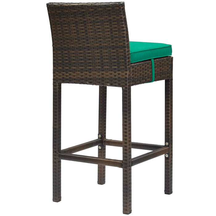 Conduit Bar Stool Outdoor Patio Wicker Rattan Set of 2