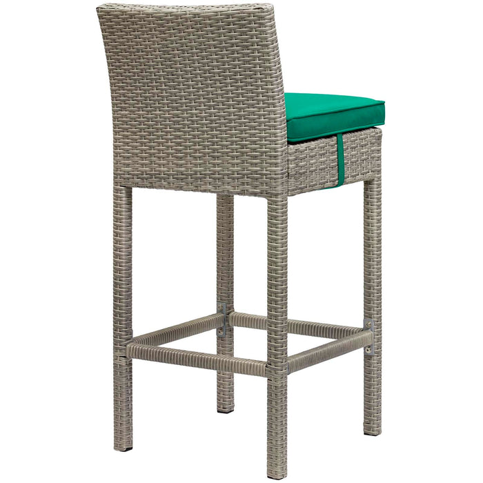 Conduit Outdoor Patio Wicker Rattan Bar Stool Set of 2