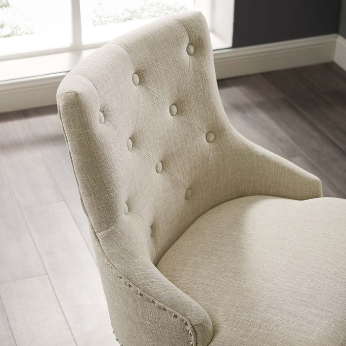 Regent Tufted Button Swivel Upholstered Fabric Office Chair