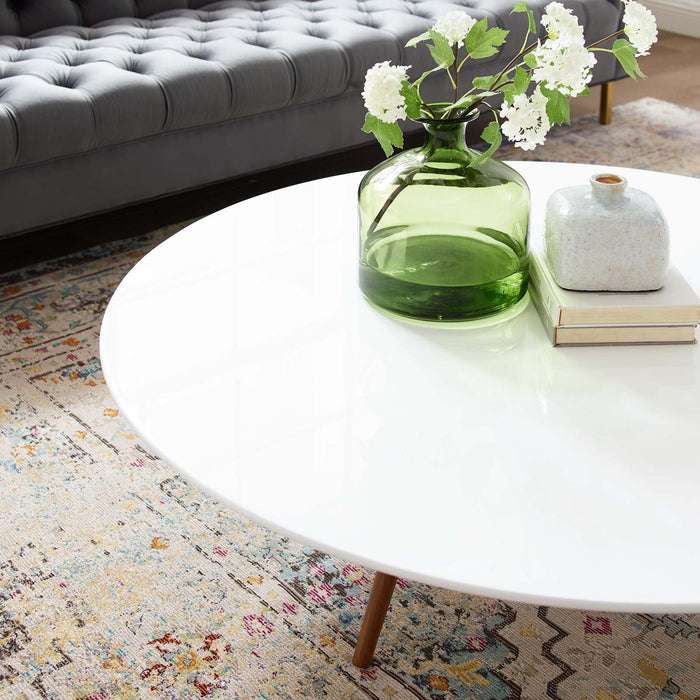 Lippa Round Wood Coffee Table with Tripod Base