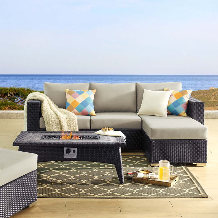 Convene 3 Piece Set Outdoor Patio with Fire Pit