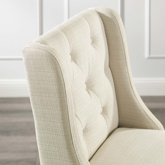 Baronet Tufted Button Upholstered Fabric Bar Stool