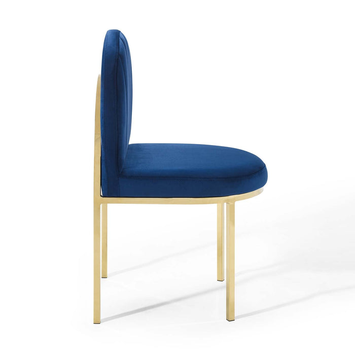 Isla Channel Tufted Performance Velvet Dining Side Chair