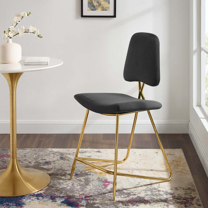 Ponder Performance Velvet Counter Stool