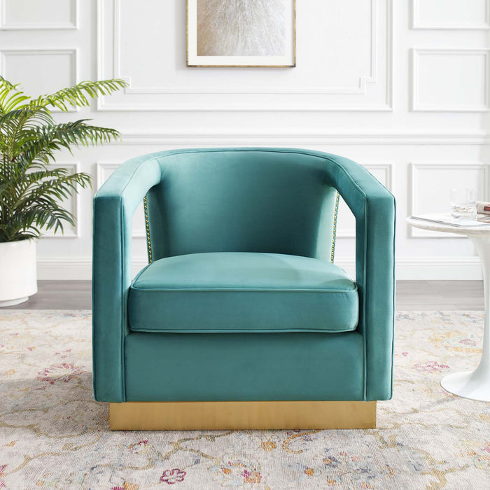 Frolick Performance Velvet Armchair