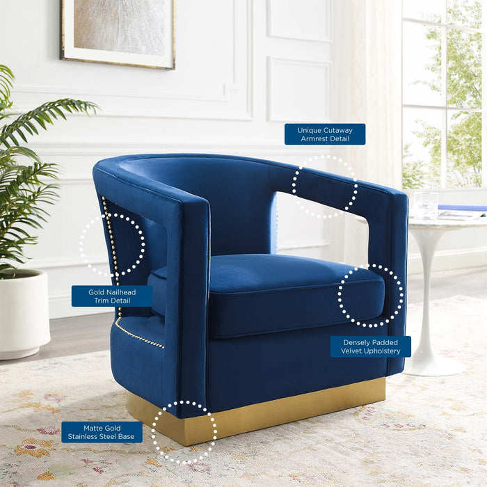 Frolick Performance Velvet Armchair