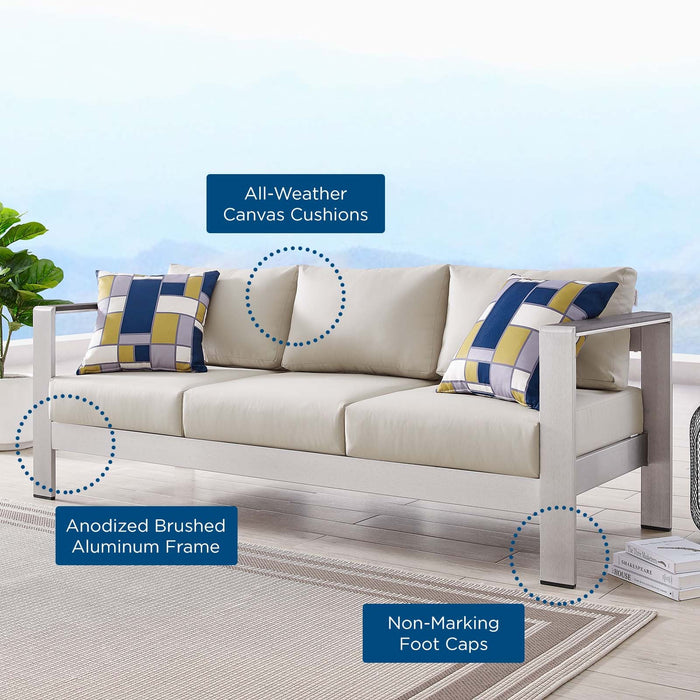 Shore Outdoor Patio Aluminum Sofa