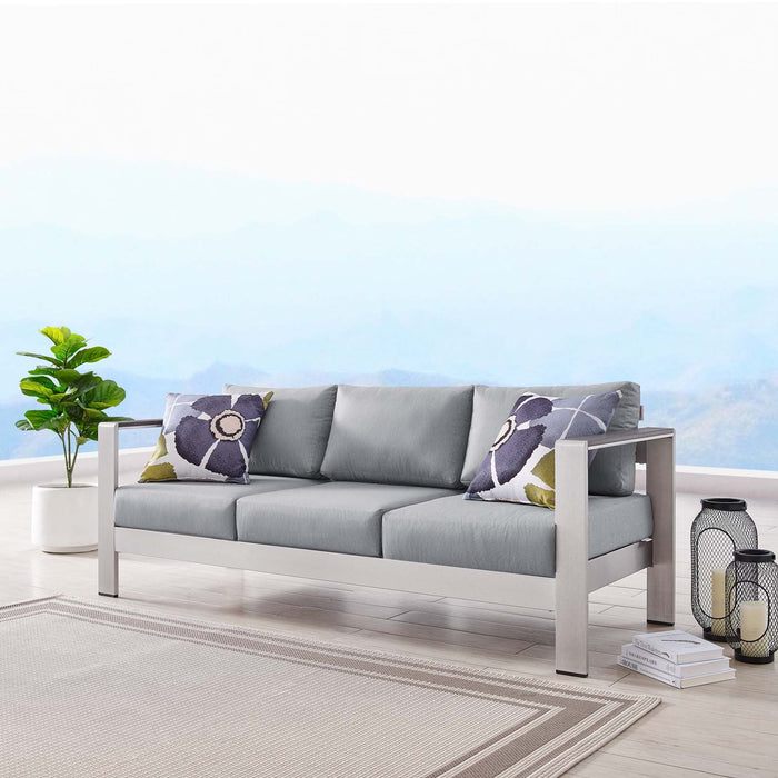 Shore Outdoor Patio Aluminum Sofa