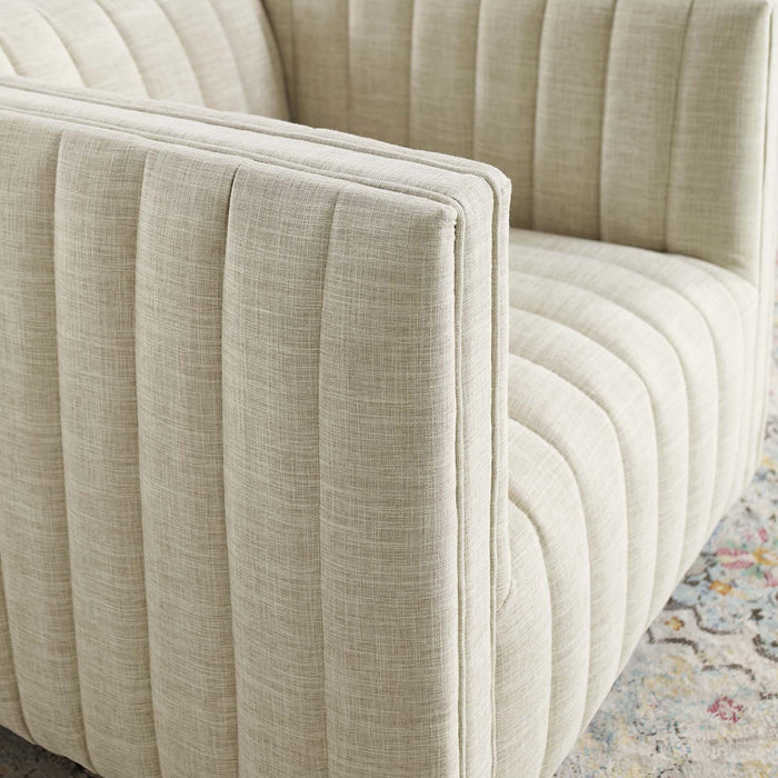 Conjure Tufted Swivel Upholstered Armchair