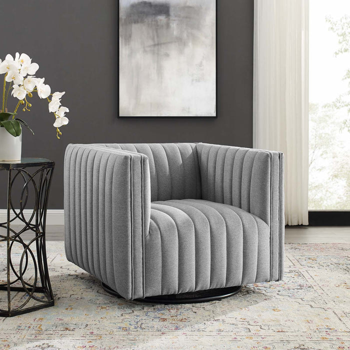 Conjure Tufted Swivel Upholstered Armchair