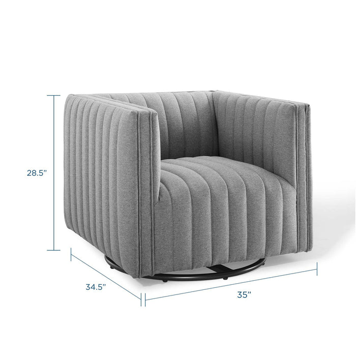 Conjure Tufted Swivel Upholstered Armchair