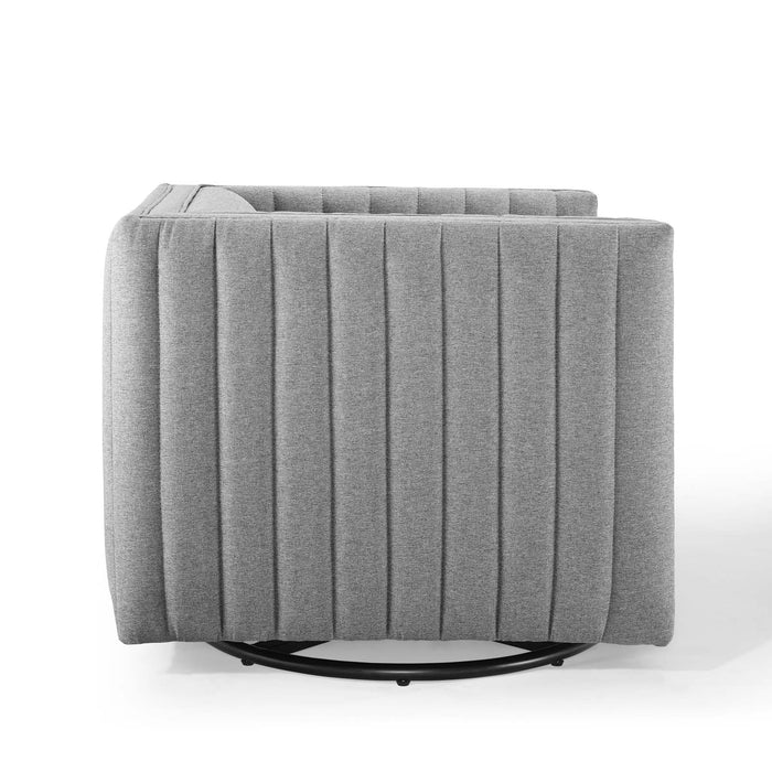 Conjure Tufted Swivel Upholstered Armchair