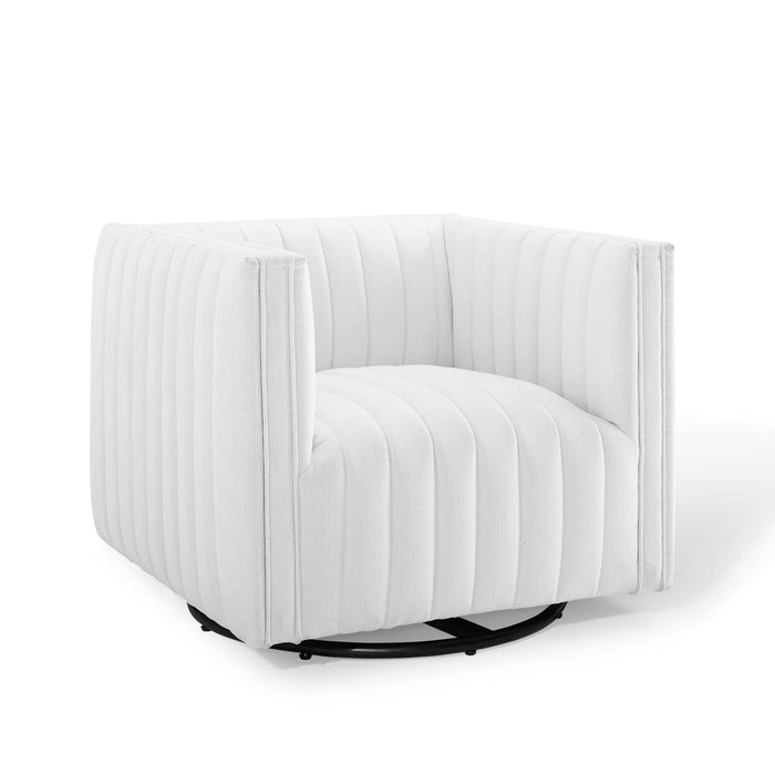 Conjure Tufted Swivel Upholstered Armchair