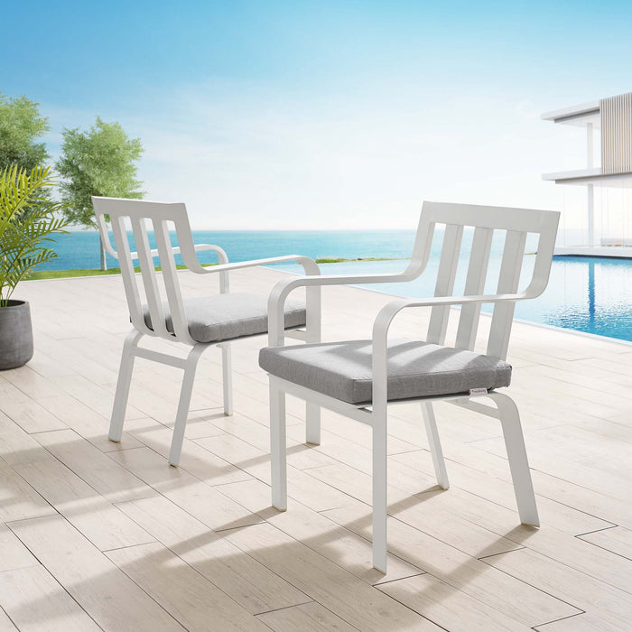 Baxley Outdoor Patio Aluminum Armchair Set of 2