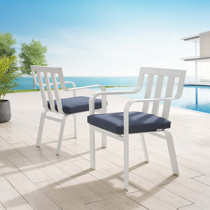 Baxley Outdoor Patio Aluminum Armchair Set of 2