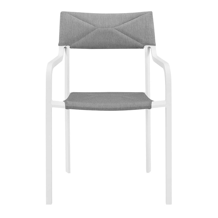 Raleigh Outdoor Patio Aluminum Armchair Set of 2