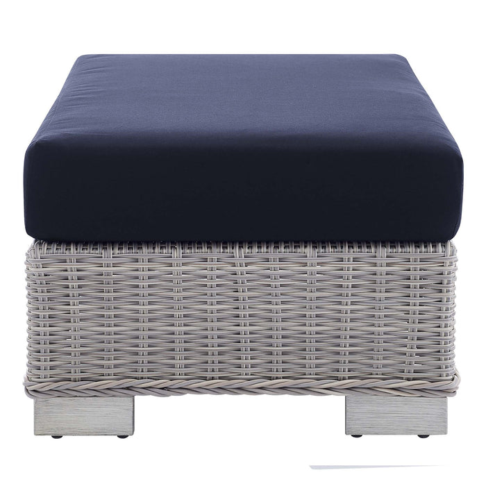 Conway Sunbrella® Outdoor Patio Wicker Rattan Ottoman