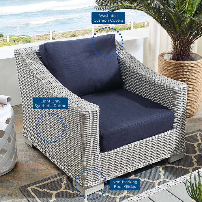 Conway Sunbrella® Outdoor Patio Wicker Rattan Armchair