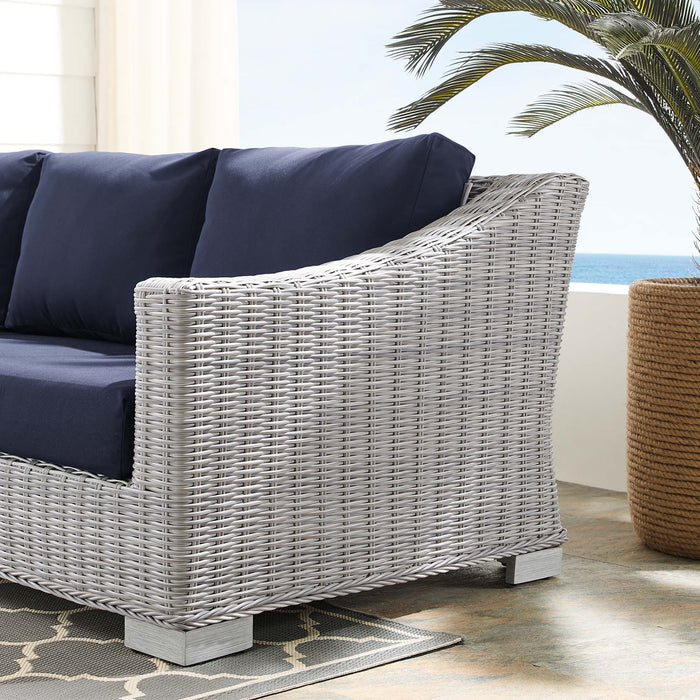 Conway Sunbrella® Outdoor Patio Wicker Rattan Sofa