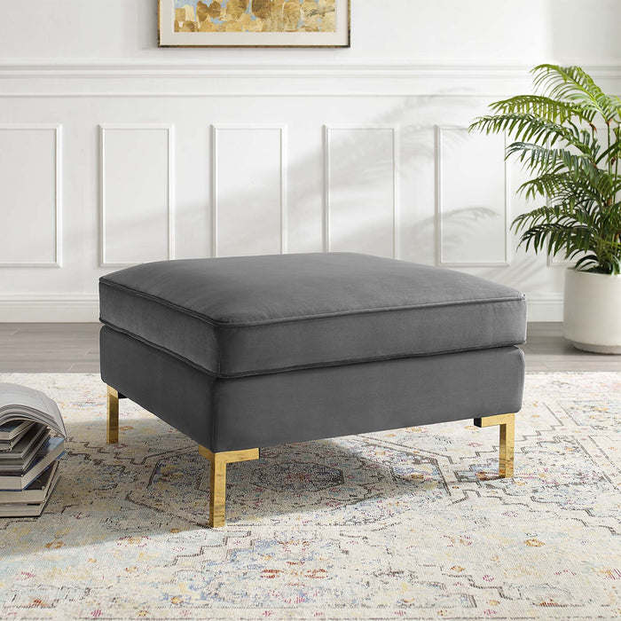 Ardent Performance Velvet Ottoman