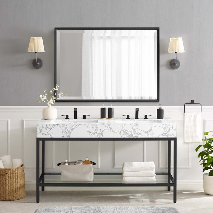 Kingsley Stainless Steel Bathroom Vanity