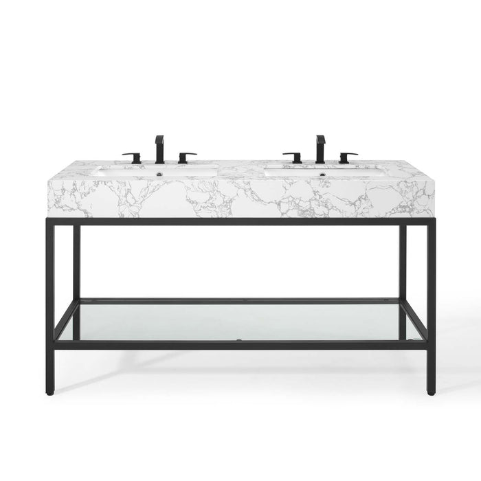 Kingsley Stainless Steel Bathroom Vanity