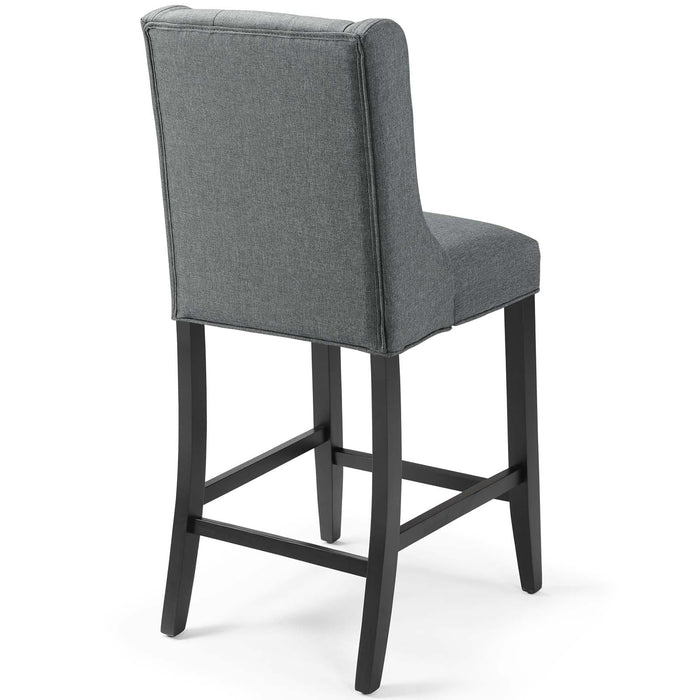 Baronet Counter Bar Stool Upholstered Fabric Set of 2