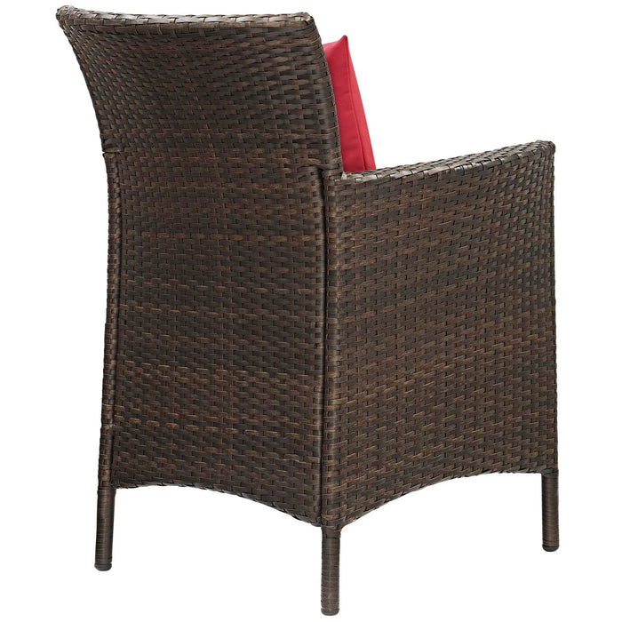 Conduit Outdoor Patio Wicker Rattan Dining Armchair Set of 4