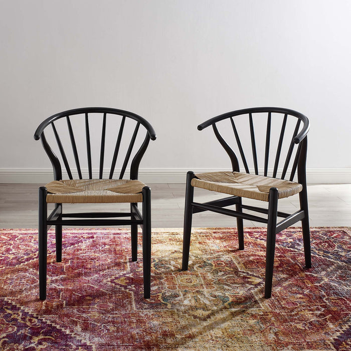 Flourish Spindle Wood Dining Side Chair Set of 2