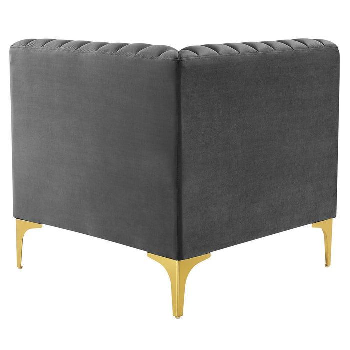 Triumph Channel Tufted Performance Velvet Loveseat