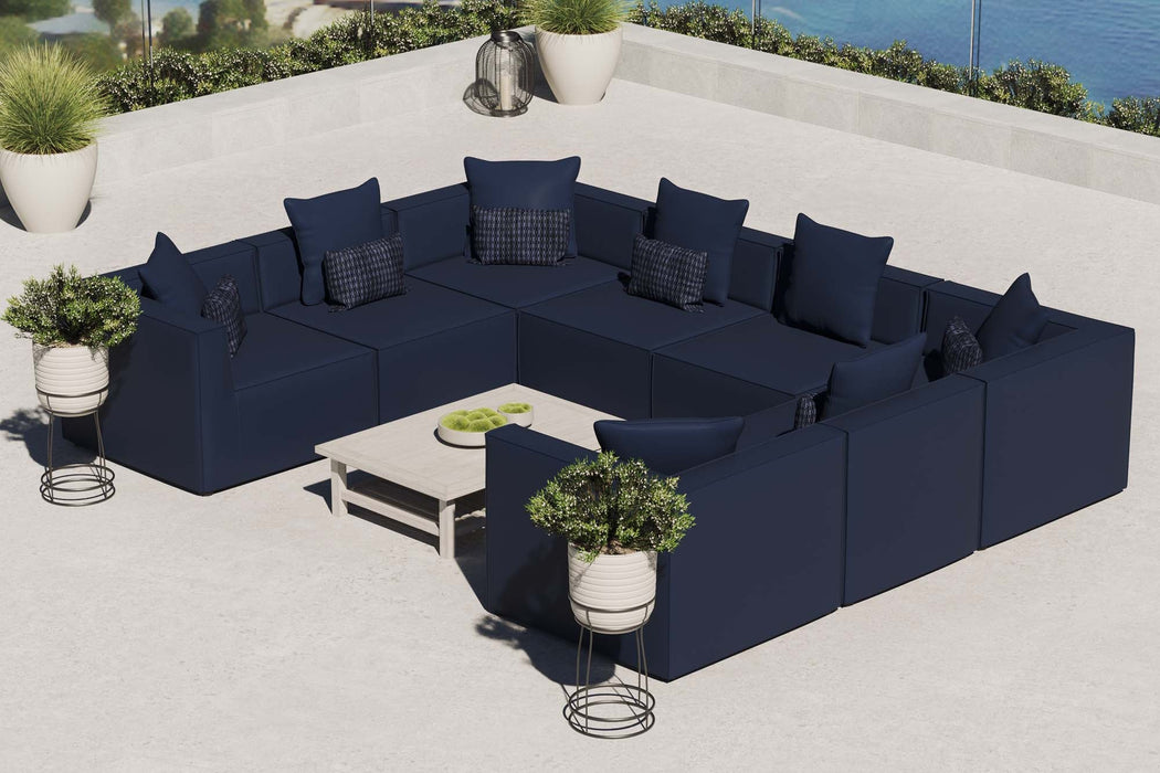 Saybrook Outdoor Patio Upholstered 8-Piece Sectional Sofa