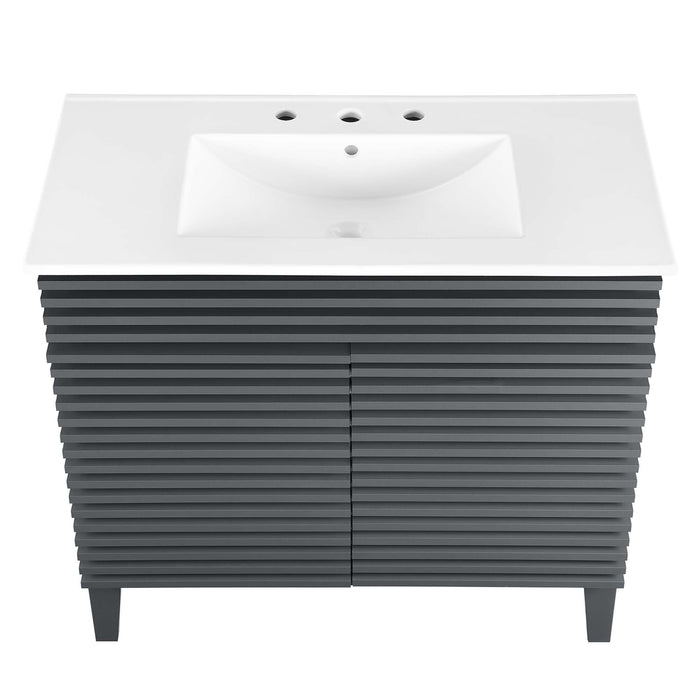 Render 30" and 36" Bathroom Vanities with White Basin Included