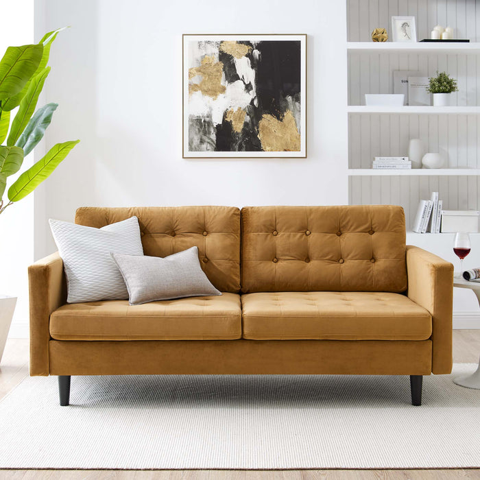 Exalt Tufted Performance Velvet Sofa